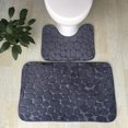 thumbnail image 5 of Tuvgenk Absorbent Bathroom Rugs Sets 2 Piece Quick Dry Non Slip Bath Mat Set Gray Long U Shaped 1'X2', 2'X3' Toilet Contour Rug, 5 of 5