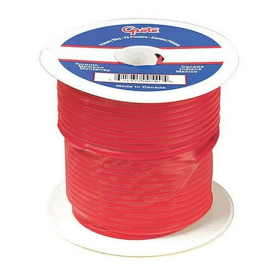 GROTE 87-8000 Primary Wire,16 Gauge,Red,100 ft. Spool