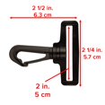 thumbnail image 4 of Paracord Planet Black Plastic 2 Inch Swivel Snap Hooks for Bags and Straps and Clips with 360 Degree Rotation – 100 Pack, 4 of 4