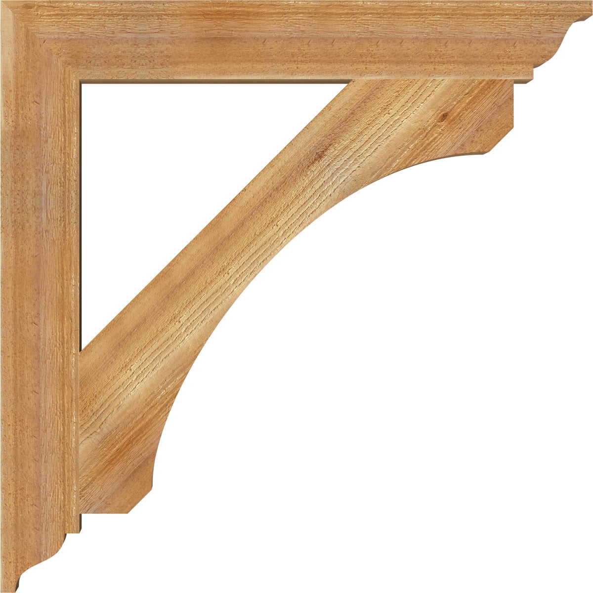 Ekena Millwork 4"W x 30"D x 30"H Legacy Traditional Rough Sawn Bracket, Western Red Cedar