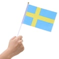 thumbnail image 3 of 50 Uds., Pequeña bandera de Suecia de mano en palo, banderas de países del mundo internacional, banderas, decoración de fiestas, 3 of 4