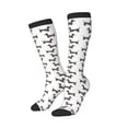 thumbnail image 2 of Daiia Sports Socks Dachshund Dog Puppy Printed Novelty Crew Socks for Men Women Knee High Socks Cotton Socks Soft & Breathable Support Unisex Socks, 2 of 9