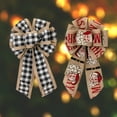 thumbnail image 3 of Christmas Bow Christmas Wreath Bow, 2 Pcs Natural Burlap Tree Topper Bows  for Christmas Tree Crafts DIY Bow Decoration, 11.8 * 7 Inch, 3 of 5