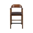 thumbnail image 2 of Boraam Rasmus Faux Leather Seat Rubberwood Counter Stool with Chestnut Wire-Brush Finish, 2 of 7
