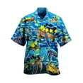 thumbnail image 1 of Camisas Y s Camisa de manga corta con estampado digital 3d de ocio de tendencia de moda de playa de turismo de vacaciones de verano para hombres (Yellow, 3XL), 1 of 2