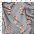 thumbnail image 3 of Soimoi Grey polyester Crepe Fabric Pig Animal Fabric Prints By Yard 42 Inch Wide, 3 of 5