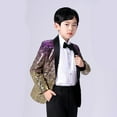 thumbnail image 2 of TAIAOJING Toddler Elegant Boys Shimmering Suit Jacket With Black Bow Tie Formal Wear For Weddings Parties And Special Events Soft Baby Child Daliywear 7-9 Years, 2 of 3
