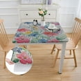 thumbnail image 2 of BANET  Square Tablecloth, Spring Nottingham Garden, Wrinkle and Stain Resistant Fabric Floral Table Cloth, Multicolor white, 2 of 7