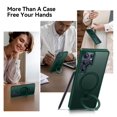 thumbnail image 2 of Funda de teléfono CASEKOO patentada con forma de anillo magnético con soporte para Samsung Galaxy S25 Ultra Green, 2 of 7