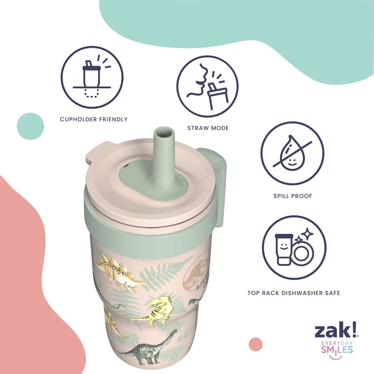 Zak Designs 10oz Jurassic Stainless Steel Tumbler with Leak Proof
