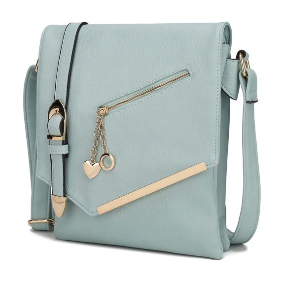 MKF Collection Jasmine Women's Crossbody Bag, Vegan Leather Shoulder Bag Large Crossover Daily Handbag by Mia K