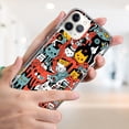 thumbnail image 5 of MUNDAZE Apple iPhone XR Shockproof Clear Hybrid Protective Phone Case Psychedelic Cute Cats Friends Pop Art Cover, 5 of 5