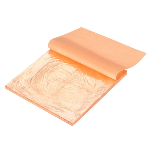 Uxcell 100 Pcs Hojas de Oro de 6" x 6" para Manualidades Oro Rosa