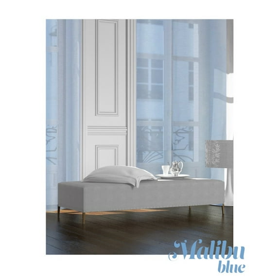 Dainty Home Seventh Ave Window Curtain Panel, Set of 2, 96" x 76", River Blue