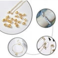 thumbnail image 5 of 500pc 304 Stainless Steel Bead Tips Calotte Ends Clamshell Knot Cover Golden 4x2mm Hole: 1mm, 5 of 5