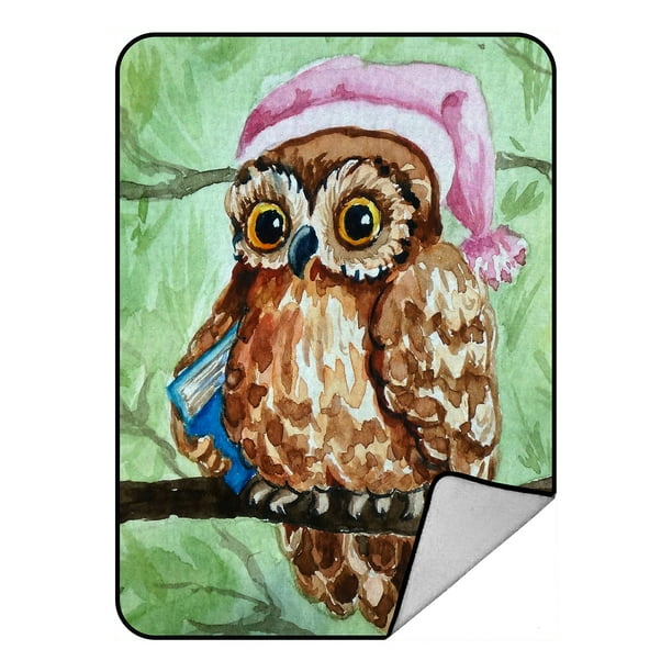 Eczjnt Wise Owl Tree Branch Throw Blanket Fleece Blankets Plush Blanket 58x80 Inch Walmart Com Walmart Com