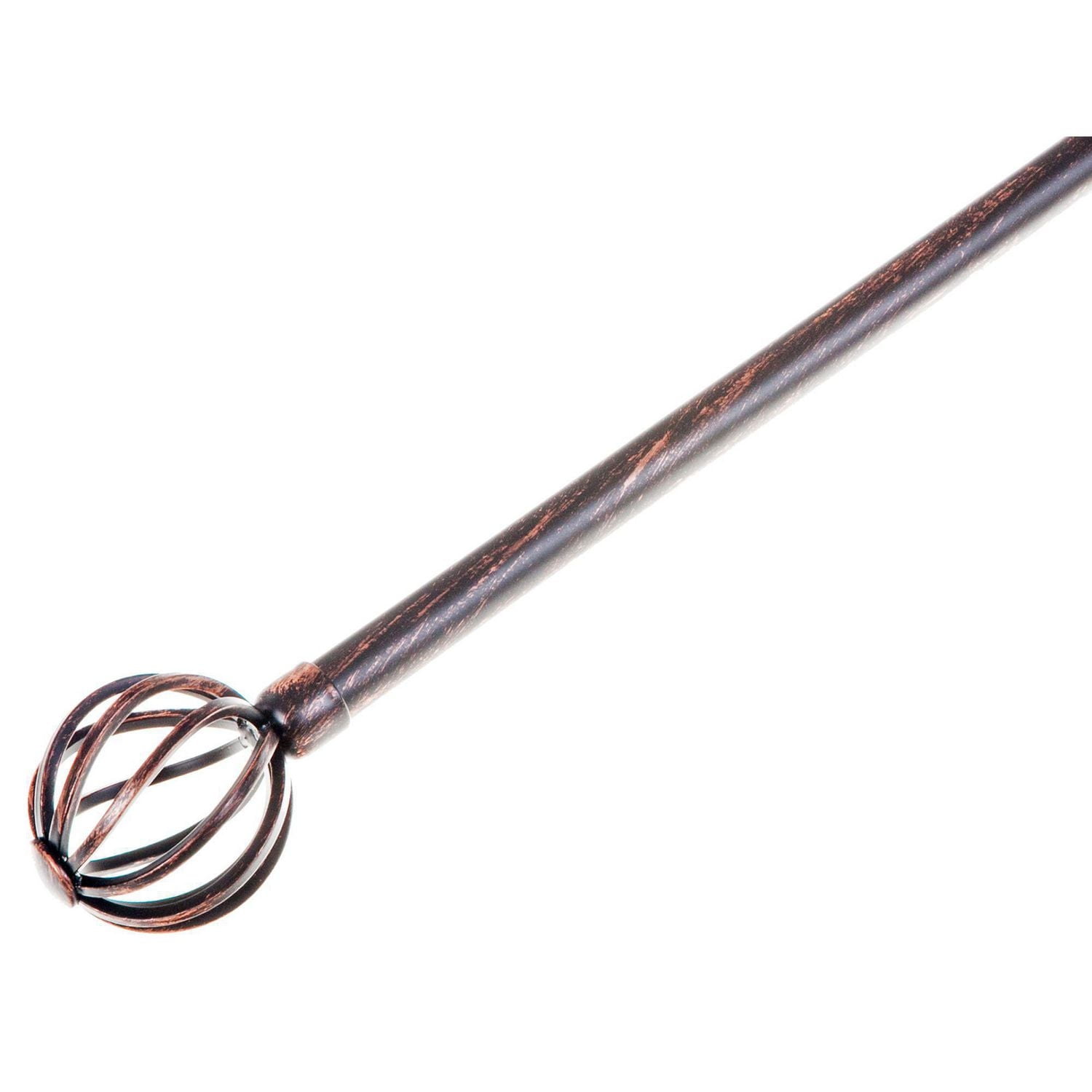 16 / 19Mm Set Métal Drapé Pole (Globe - Bk Cuivre) (48-84)