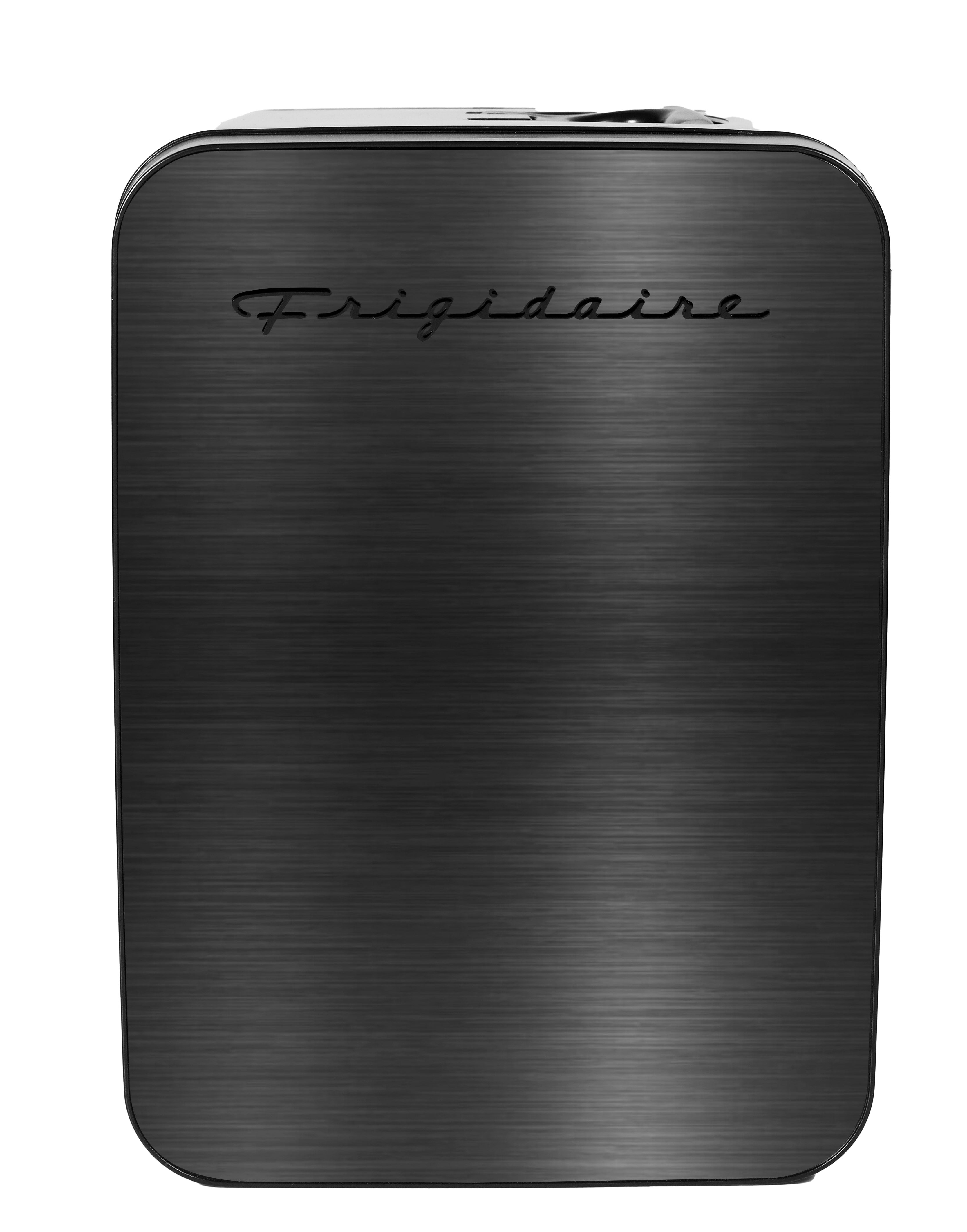 FRIGIDAIRE RETRO 10L MINI PERSONAL REFRIGERATOR, 15-CAN CAPACITY MINI FRIDGE FOR BEVERAGES AND SKINCARE, BLACK STAINLESS STEEL