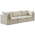 thumbnail image 1 of Meridian Furniture Jacob Cream Velvet Modular Sofa, 1 of 10