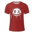 thumbnail image 4 of Blusas y camisas de manga corta y cuello redondo para hombre. Blusas/camisetas de manga corta con cuello redondo y estampado de Halloween para hombre. Blusa para hombre., 4 of 5