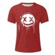 thumbnail image 4 of Blusas y camisas de manga corta y cuello redondo para hombre. Blusas/camisetas de manga corta con cuello redondo y estampado de Halloween para hombre. Blusa para hombre., 4 of 5