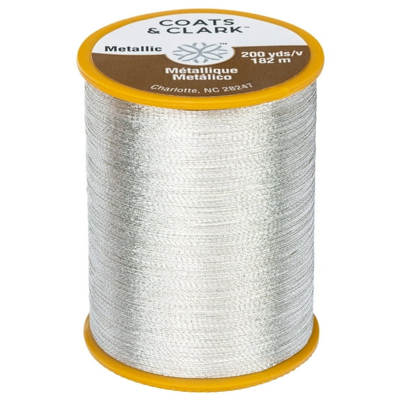 Coats & Clark Metallic Embroidery Thread, 200 Yds, Multiple Colors