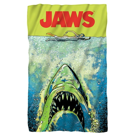 Jaws Attack Fleece Throw Blanket White One Size - Walmart.com