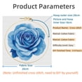 thumbnail image 2 of A Rose Easy Stamped Cross Stitch Kits for Beginners with Hoop Simple Patterns 11CT Counted Embroidery Needlepoint Crafts Arts for DIY Enthusiasts and Home Decor 26x26cm(1), 2 of 8