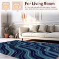 thumbnail image 2 of ODIKA 8x10 Machine Washable Non-Slip Area Rug, Minimalist Interlocking Wave with Subtle Flowing Lines High Traffic Rug, Blue, 376257, 2 of 7