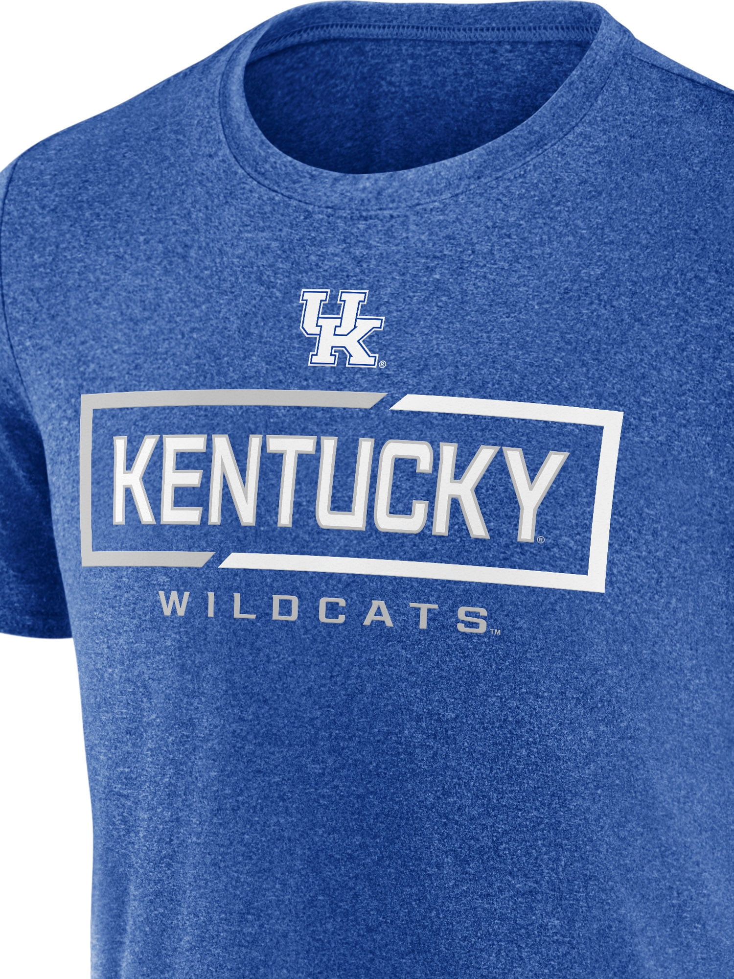NCAA Kentucky Wildcats Men's Synthetic Blue Heather Short Sleeve T-Shirt