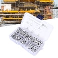 thumbnail image 2 of Aluminum Crimping Loop Sleeve,180pcs Crimping Loop Sleeve Crimping Loop Sleeve Kit Wire Rope Double Barrel Ferrule Breakthrough Technology, 2 of 14