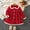 czb# Red203, variant on Girls Puffer Jacket Elegant Bow Plush Trim Peter Pan Collar Wool Coat Ruffles Dress Button Down Long Sleeve Stylish Warm Jackets Winter Coat,Red,6-7 Years