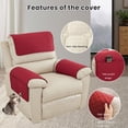 thumbnail image 4 of Recliner Chair Cover, Sofa Armrest Cushion Headrest with 2 Storage Pockets, Sofa Furniture Protector, Waterproof Scratch Resistive Anti-Slip Recliner Slipcovers for Dogs Cats, 4 of 7
