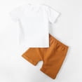 thumbnail image 5 of TOWED22 Toddler Boys Summer Outfits Mamas Boy Checkerboard Short Sleeve T-Shirts Tops and Elastic Waist Shorts Clothes Sets(White,3-6 Months), 5 of 9