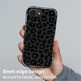 thumbnail image 5 of Magnetic Case for iPhone 16e, Compatible with Magsafe PC Hard Shell & Silicone Inner Bumper Anti-Scratch Full-Body Cover Shockproof Slim Design Black Leopard Print Pattern, 5 of 7