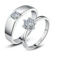 thumbnail image 1 of 2 Unids / set Anillos para Parejas Anillo de Letras de Cristal FleinngHoz JD710495391, 1 of 7