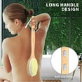 thumbnail image 7 of Metene Bamboo Shower Body Exfoliating Brush, Bath Back Cleaning Scrubber with Long Handle, 1 Hook, 7 of 7