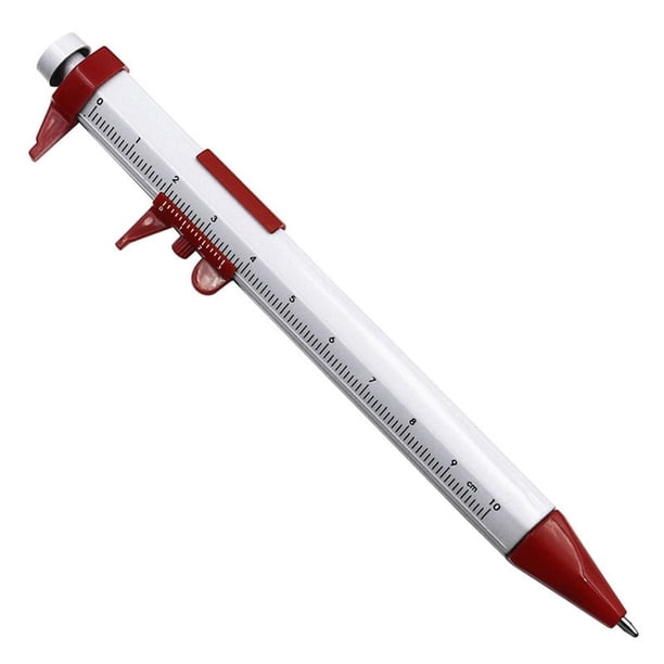 Calibrador Vernier 2 en 1, herramientas de medición de papelería para estudiantes de 0-100 mm (rojo) Likrtyny Para estrenar