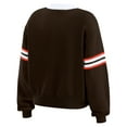 thumbnail image 3 of Women's WEAR by Erin Andrews Brown  Cleveland Browns Lace-Up Sweater, 3 of 4