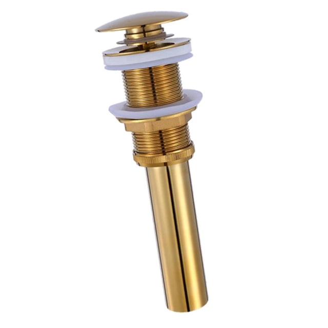 Tapón De Fregadero / Tapón De Fregadero Para Fregadero Para s Con / Sin Agujero De Desbordamiento, Resistente A Corrosión Y Al Deslustre 1 cubierta grande sin desbordamiento Macarena Tapón de drenaje de latón metálico