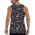 thumbnail image 3 of Fotbe Anchors Pattern Men's Quick Dry Workout Tank Top Gym Muscle Tee Fitness Bodybuilding Sleeveless T Shirt Breathable Workout Shirt-XX-Large, 3 of 9