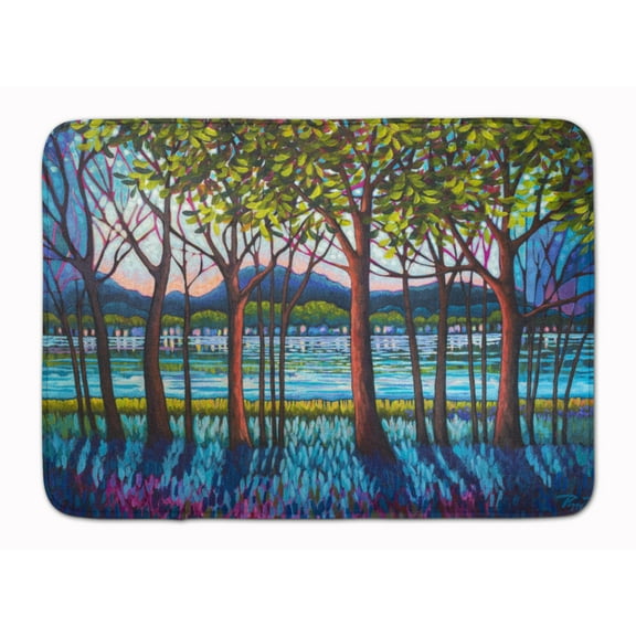 Carolines Treasures PPD3022RUG Tanzanite River Machine Washable Memory Foam Mat 19 X 27" multicolor