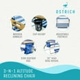 thumbnail image 3 of Ostrich 3N1 Altitude 16'' Beach Chair & On-Your-Back Chair, Striped Blue, 3 of 12