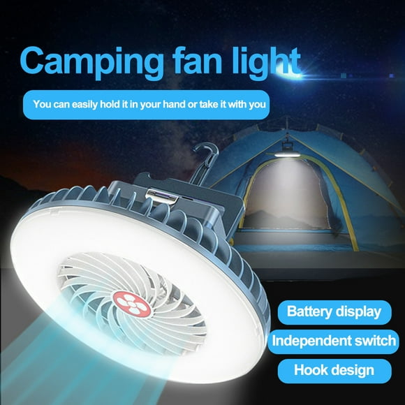 LJNYFDC Hidden Hook Camping Light Solar Camping Lantern with Adjustable Speed Strong Wind Low Noise Dimmable Super Bright LED Light