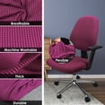 thumbnail image 5 of 1 juego de fundas para silla y respaldo de licra suave y elástica para oficina, 5 of 5