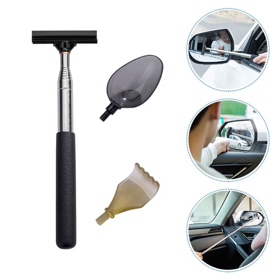 ETEREAUTY Car Window Squeegee with Black Rubber Blade for Windshields and Mirrors, Efficient Water Removal Tool
