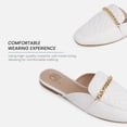thumbnail image 5 of JABASIC Women Slip on Flat Mule Comfortable Backless Shoes Slide On Loafers (7,White), 5 of 6