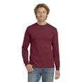 thumbnail image 2 of Gildan Men's Heavy Cotton Long Sleeve T-Shirt, 100% Cotton, Adult T-Shirt, Classic fit Tee, Maroon, 3XL, 2 of 5