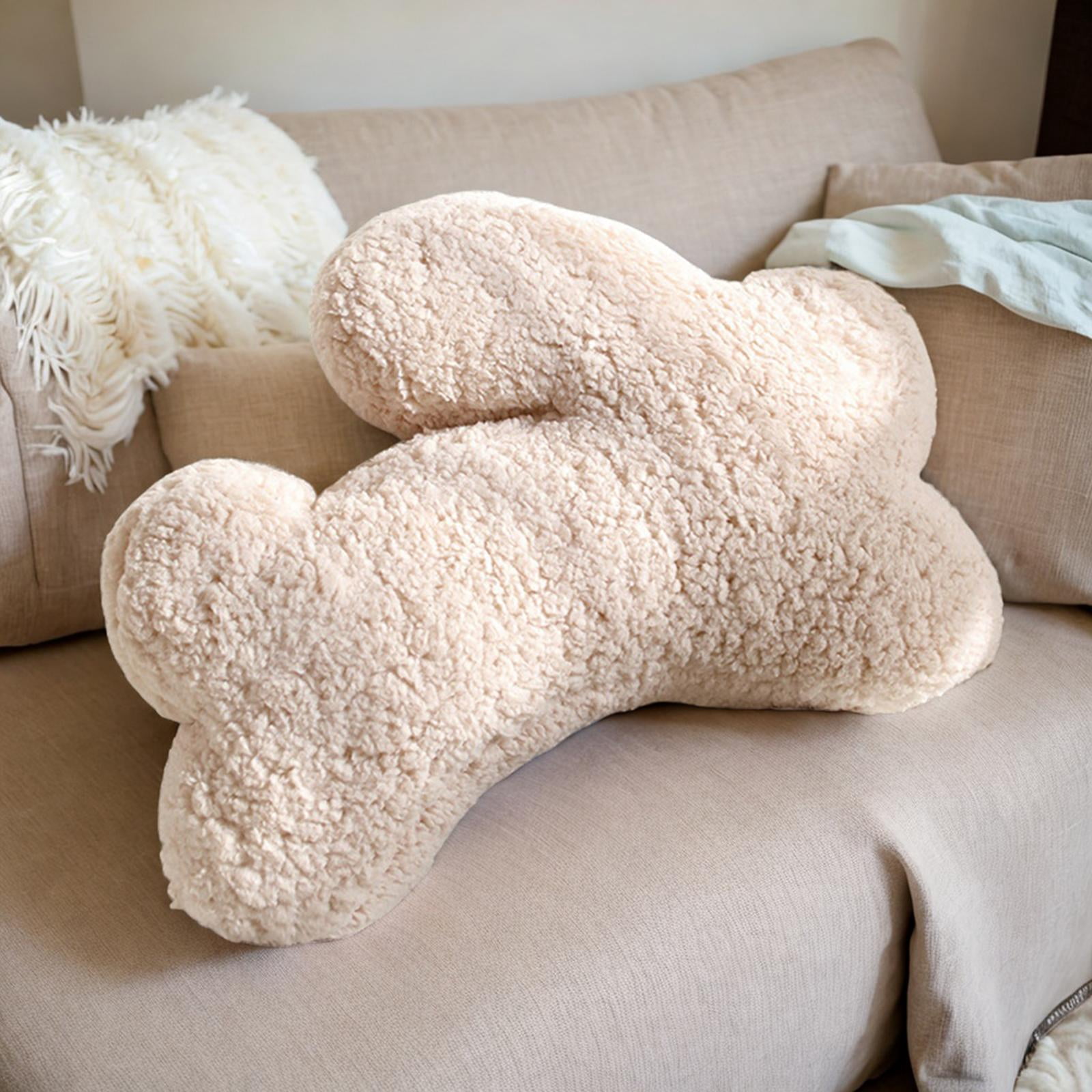 LeeQinersw Silhouette Rabbit Plush Toy Throw Pillow Stuffed Comfortable Super Soft for Kids Light Coffee