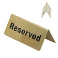 thumbnail image 4 of Signe de Dessus de Table en Métal, Or Signe de Table Tente en Forme d'Espace d'Économie Facile à Nettoyer pour l'Hôtel Réservé, Pas de Fumer, Ne Pas Fumer en Chinois et en Anglais, 4 of 8